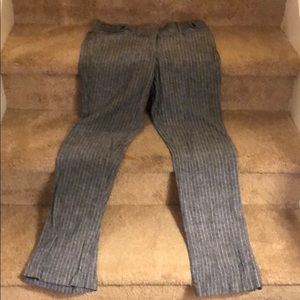Candies stripe Denim Linen pants